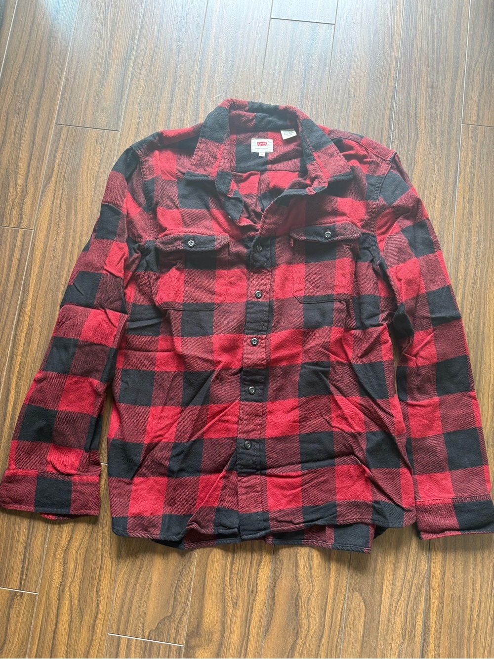 Levi's Red and Black Buffalo Plaid Button-Down Shirt